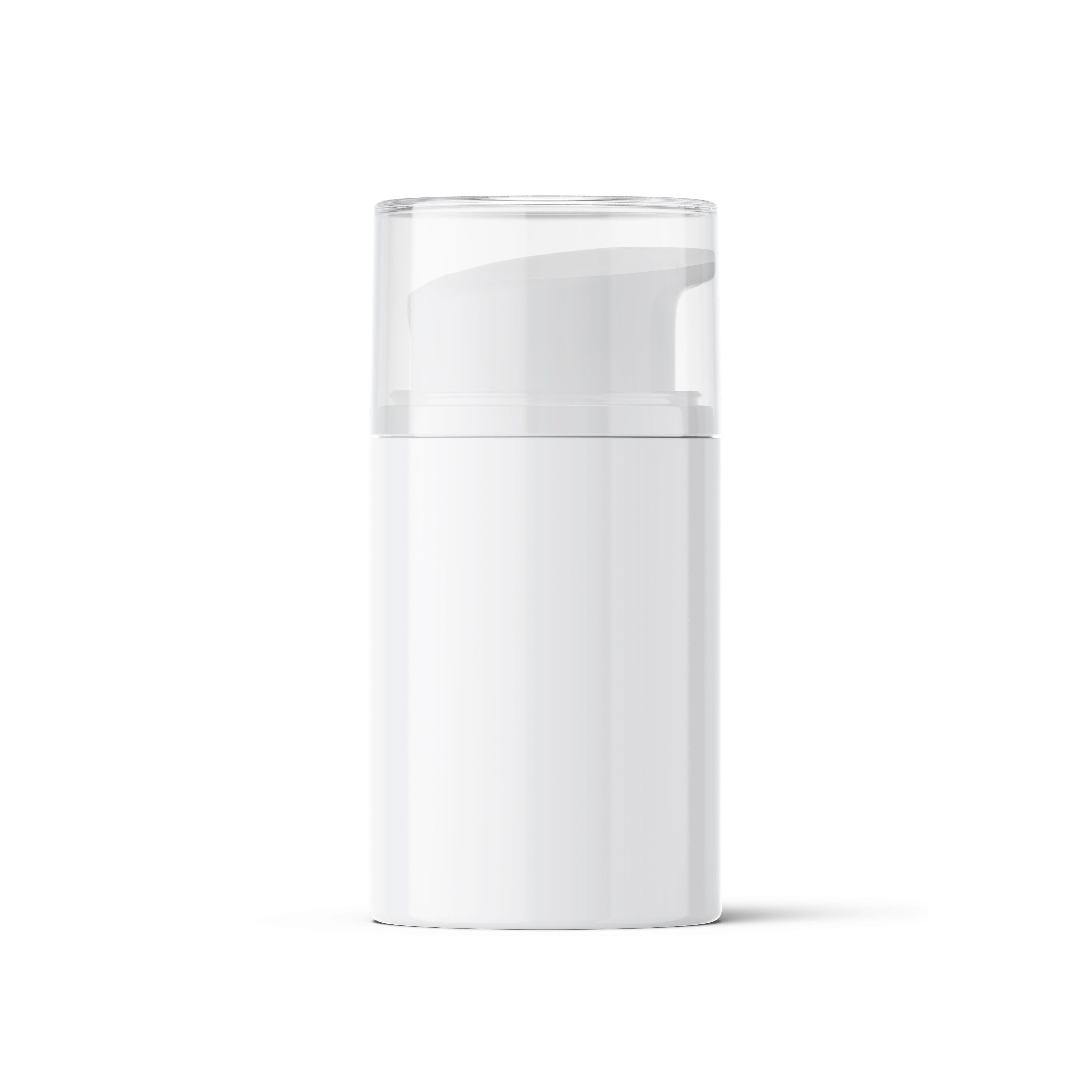50ml White PP Airless Bottle with Frosted Cap