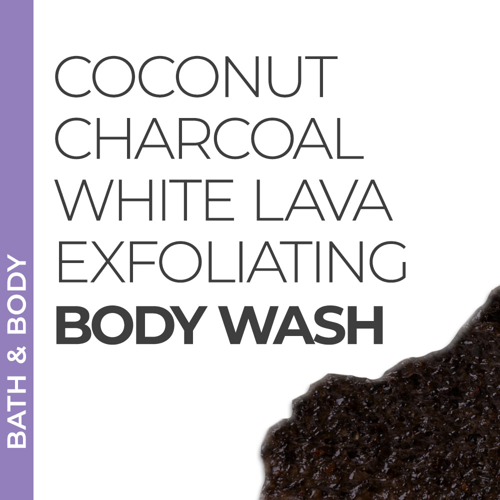Coconut Charcoal & White Lava Exfoliating Body Wash